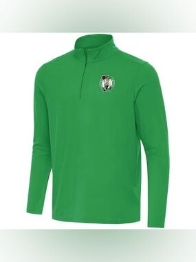 NWT Antigua Boston Celtics Quarter Zip Top Kelly Green Medium
